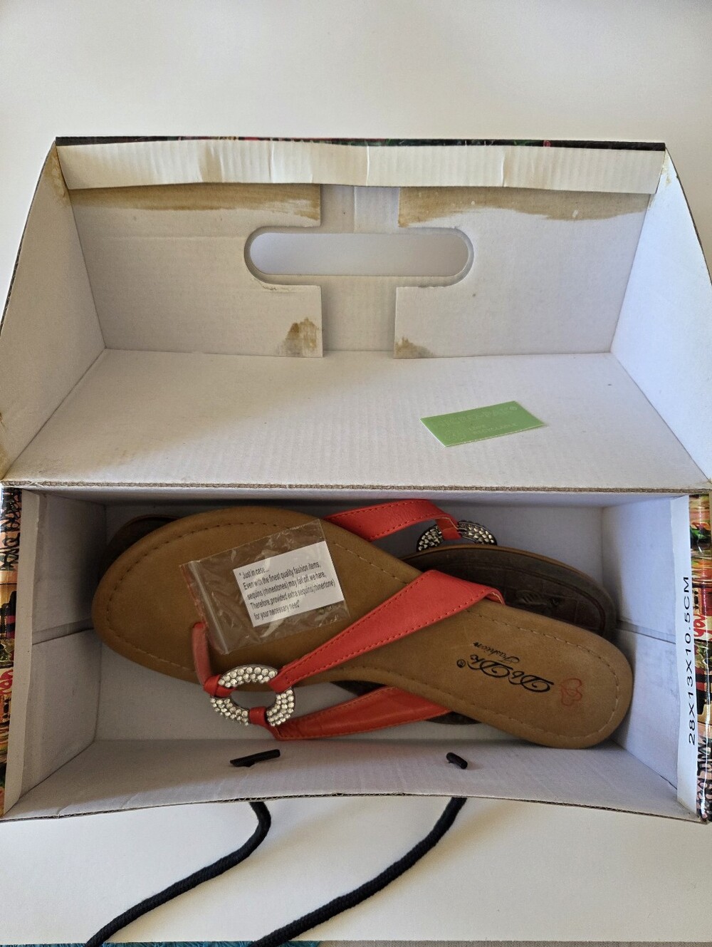 DbDk Fashion Rhinestone Flip Flops Sandals In Box Size 8.5 - Picture 2 of 10